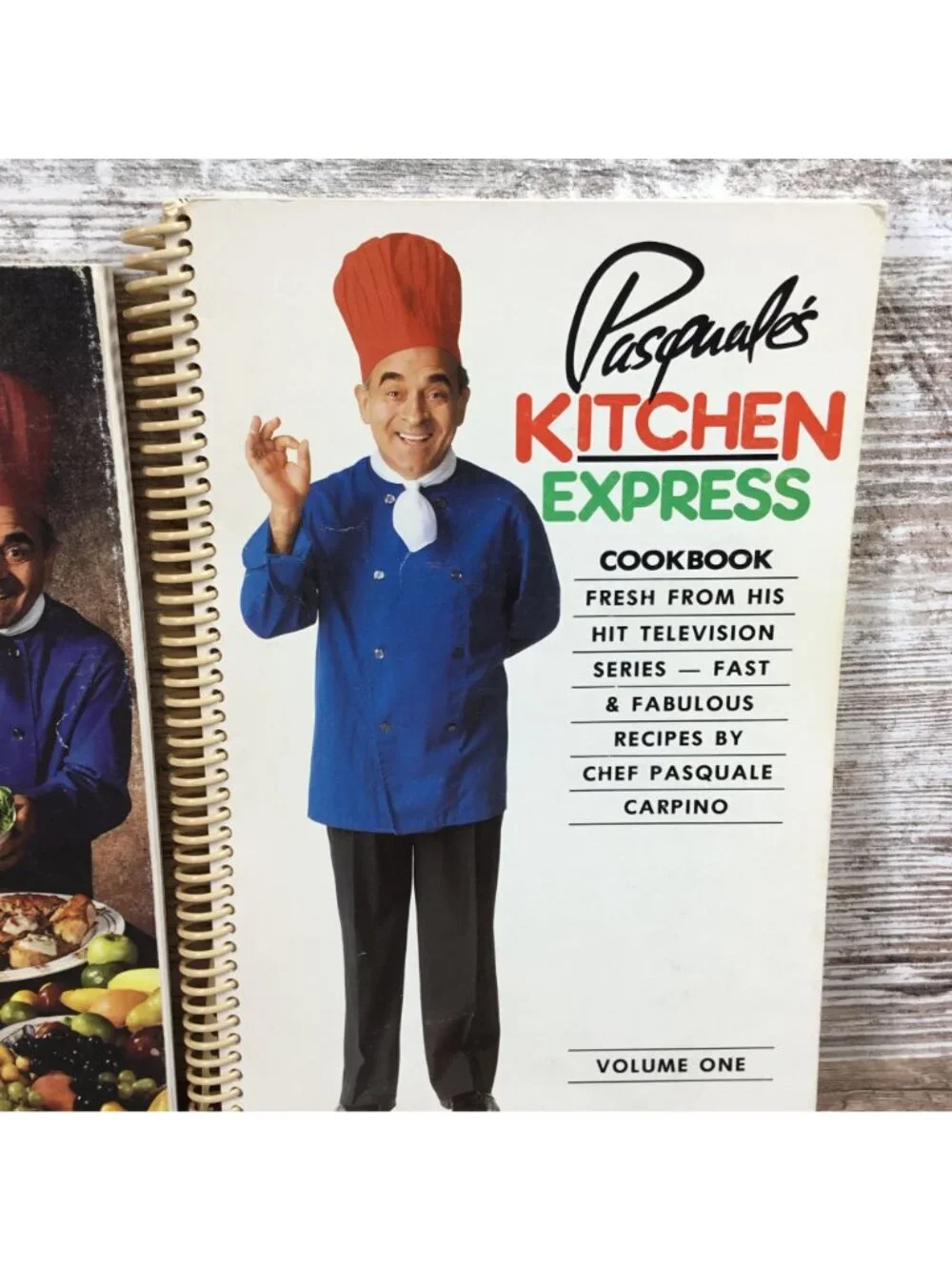 Pasquales Kitchen Express Cookbooks Vol 1 & 2 Spiral-Bound Chef Pasquale Carpino